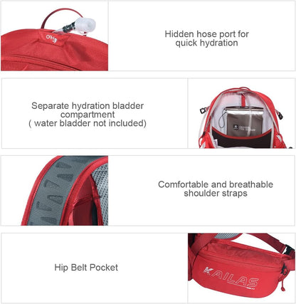 KAILAS Q-WIND II 28L Hiking Daypack Waterproof Lightweight Backpack with Rain Cover for Men Women Travel Outdoor