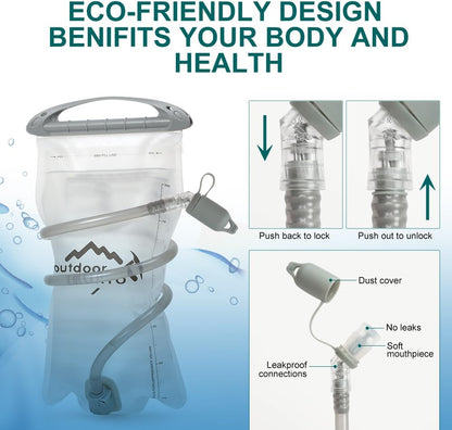 INOXTO Hydration Pack Backpack ，Water Backpack with 2L Leakproof Water Bladder, Running Hydration Vest for Man, Daypack for Cycling Motocross Climbing Trail Running