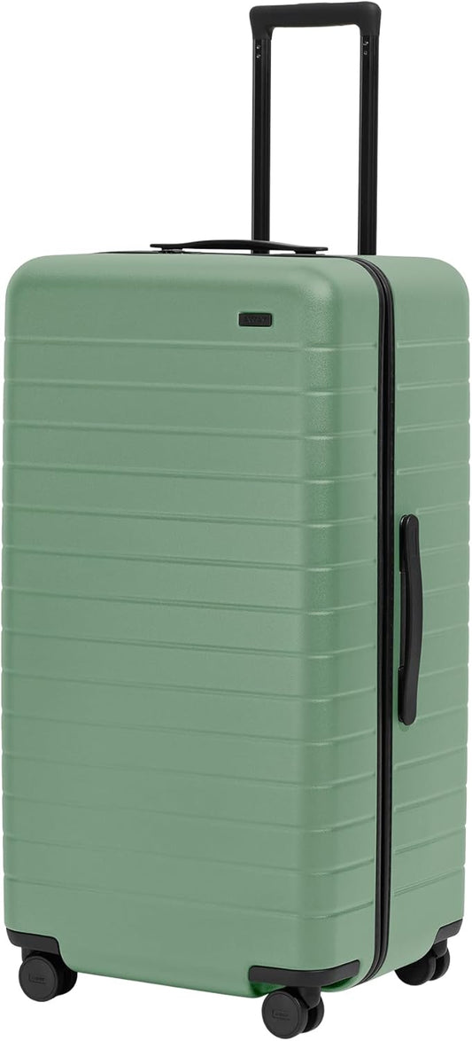 Away Large Trunk Luggage, 31 Inch Hardside Suitcase with Spinner Wheels, Lightweight & Durable, TSA Lock, Ideal for Long Trips, Sea Green