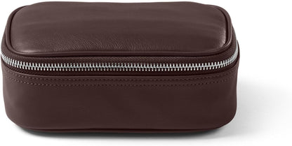 Leatherology Brown Small Travel Organizer - Zipped mesh storage pocket, elastic loops for organization, compact travel size