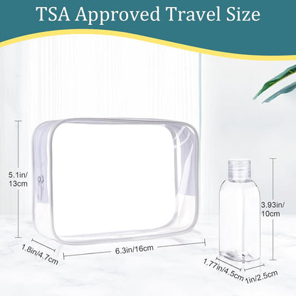 Cosywell Travel Shampoo Bottles 4pcs 3.4oz TSA Approved Leak Proof Empty Containers with Flip Cap
