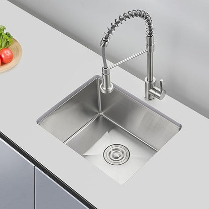 20 x 16 Inch Undermount Kitchen Sink, 304 Stainless Steel Single Bowl Small - Image 2