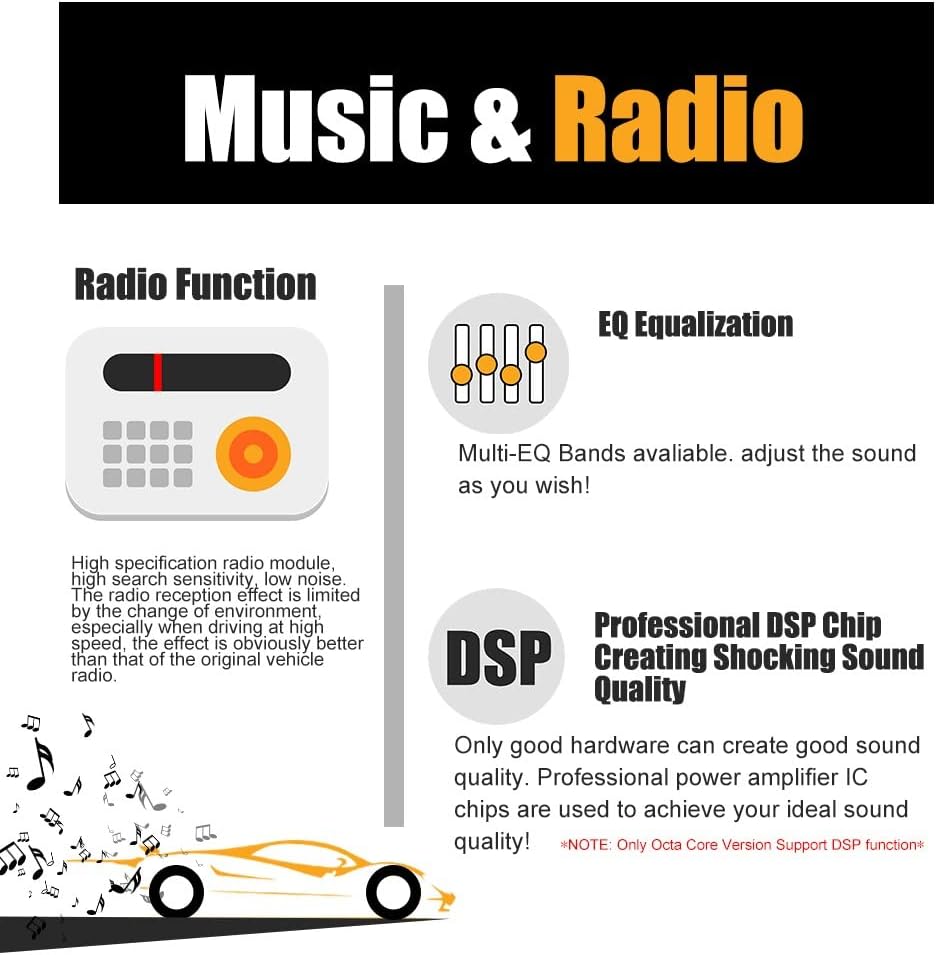 Kunfine Car Android Navigation Stereo GPS Radio Reverse Camera Display 9" IPS Touchscreen Headunit Tablet Pad Media Player for Subaru Forester 2007-2013, if Applicable Quad Core 2G+32G