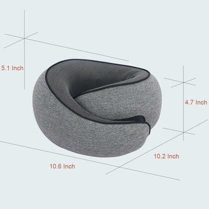 Travel Pillow, Travel Neck Pillow, 360 Degree Comfort and Breathability, Airplane Travel Neck Pillow, Stowable U-Shaped Pillow (Black)