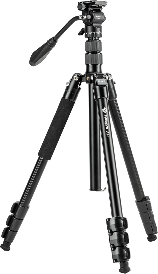 Fotopro 73" Camera Tripod, Aluminum Compact Travel Tripod and Monopod with 360° Ball Head Quick Release Plate, Professional Camera Tripod for DSLR, A4I A5I (Grey, 80 Inch)
