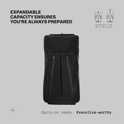 The Frenchie Co. - Work/Travel Speed Backpack - Expandable 23–30 liters - Laptop compartment with anti-theft magnetic closure - Ballistic nylon durable commuter pack