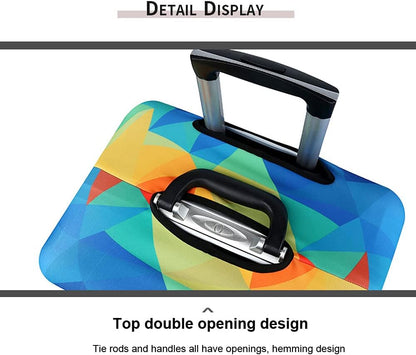 MosaiRudo Thicker Luggage Cover Elastic Suitcase Cover Protector Fits 18-32 Inch Suitcase Travel Accessories (Best wishs for you, S)