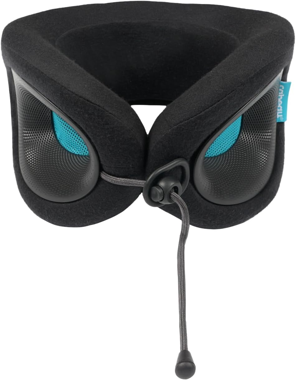 Cabeau Travel Pillow for Long Flights – Evolution X - Memory Foam Neck Support - Comfort On-The-Go for Airplane, Train, and Car (Turquoise)