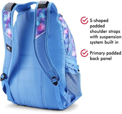 High Sierra Loop Backpack, Travel, or Work Bookbag with tablet sleeve, One Size, Shine Blue/Lapis
