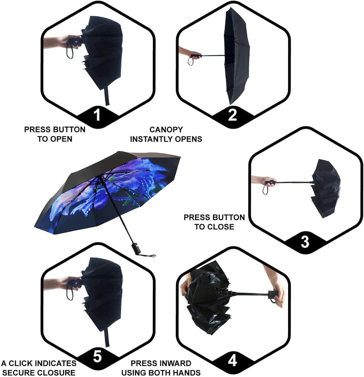 SY COMPACT Travel Umbrella Windproof Automatic Umbrellas Small Compact UV Sun Protection Factory Outlet Umbrella