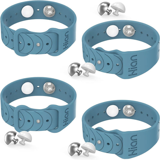 Hion Motion Sickness Bracelets Sea Sickness Wristbands for Motion Sickness/Morning Sickness/Pregnancy Nausea Anti Nausea Wristband Acupressure Nausea Bands Motion Sickness Bands（2Pairs Blue）