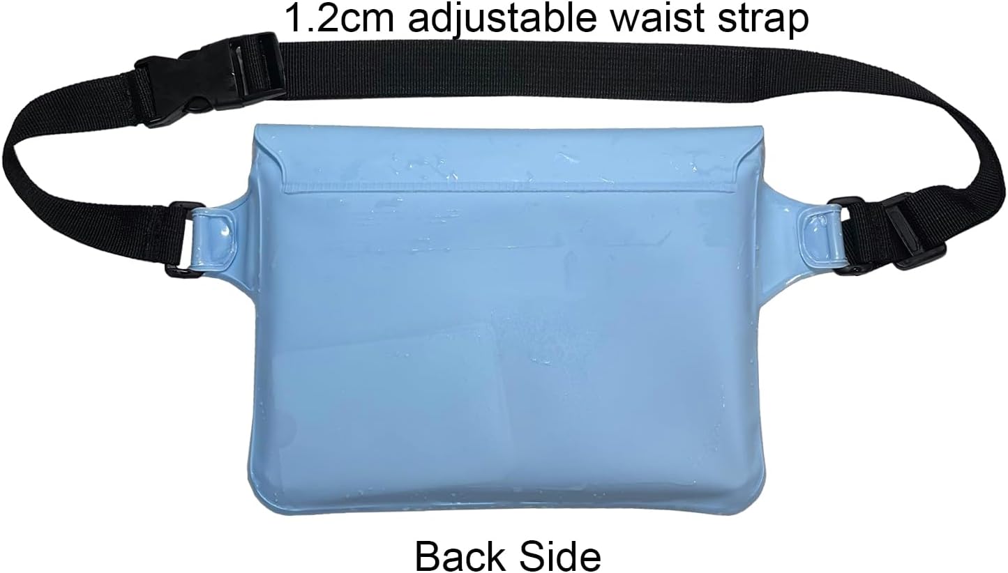 DRLOKPAK Waterproof Waist Bag Pouch Fanny Pack Bum Bag with Secret Holder Keeps Your Phone Kindle Wallet Watch & Valuables Dry - Perfect for Surf Canoe Swim Snorkel Dive Beach Pool(Lime Green)
