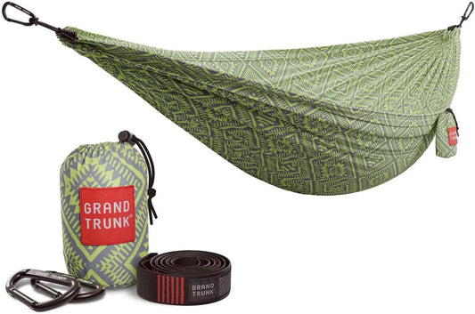 Grand Trunk Double Deluxe Parachute Nylon Hammock - 500lb Capacity Camping Hammock for Two, Lightweight & Durable (Mamba)