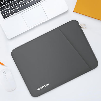 RAINYEAR Laptop Sleeve Case with Front Pocket, 13.3 Inch Protective Portable Case Briefcase Laptop Bag Cover Compatible with MacBook Air/Pro 13-13.3 inch, MacBook Pro/Max 14 inch, Gray