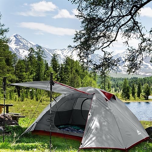 Forceatt Camping Tent 2/3/4 Person, Professional Waterproof & Windproof Lightweight Backpacking Tent Suitable for Outdoor,Hiking,Camping, Mountaineering and Travel