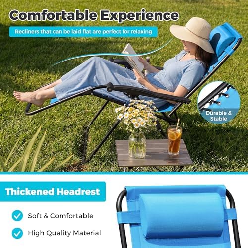 Homall Zero Gravity Chair Patio Folding Lawn Camp Reclining