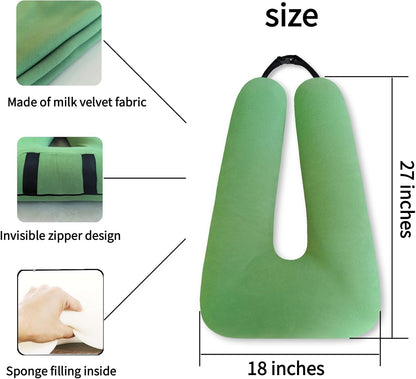 Travel Pillow Car Pillow Kid Car Sleeping The Sleeping Aid for Adults and Kids on Road Trips Sponge Kids Travel Pillow Provides Body and Head Support Sage Green