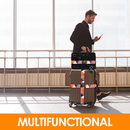 Adjustable Travel Luggage Strap Suitcase Belt Travel Bag Accessories 1.96 in W x 6.23 ft L