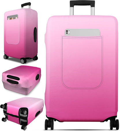 Slohif Luggage Cover for Suitcase Tsa Approved Protector - Luggage Sleeve Large Suit Case Cover Travel Stretch Baggage Case Protective Washable Fit 31-32 Inch Rose Gradient XL