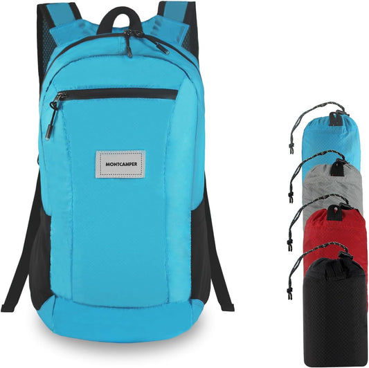 Hiking Daypack - Lightweight & Water-Resistant Portable Backpack for Travel, Camping, Outdoor Adventures(16L,turquoise blue)