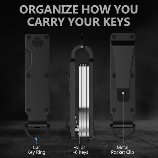 Key Organizer Minimalist Innovative Keyholder Compact Keys Organizer Smart KeyChain Secures 2-6 Keys