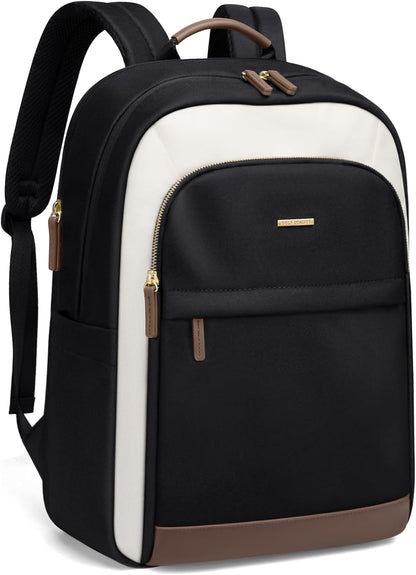 Laptop Backpack for Women Travel Carry On Bag Weekender Business Multilayer Personal Item Backpack,16 Inch,WBlack