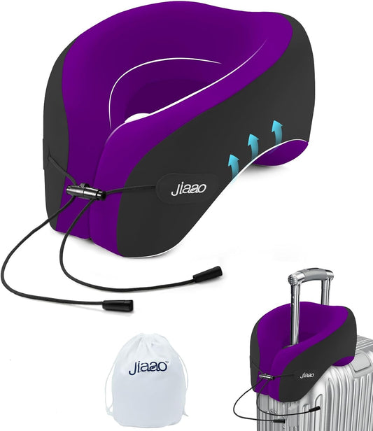 Travel Neck Pillow for Airplanes, Neck Pillow for Traveling,360º Ergonomic Memory Foam Travel Pillow, Soft and Breathable Cover,Portable Pillows for Car, Train or Airport Travel Essentials