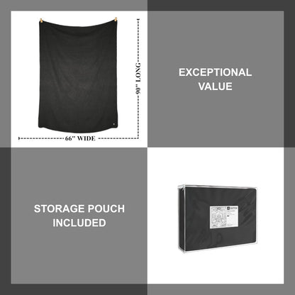 EKTOS 100% Virgin Wool Blanket, 90" x 66", Perfect for Camping, Survival and Bushcraft (Charcoal, Twin Size)