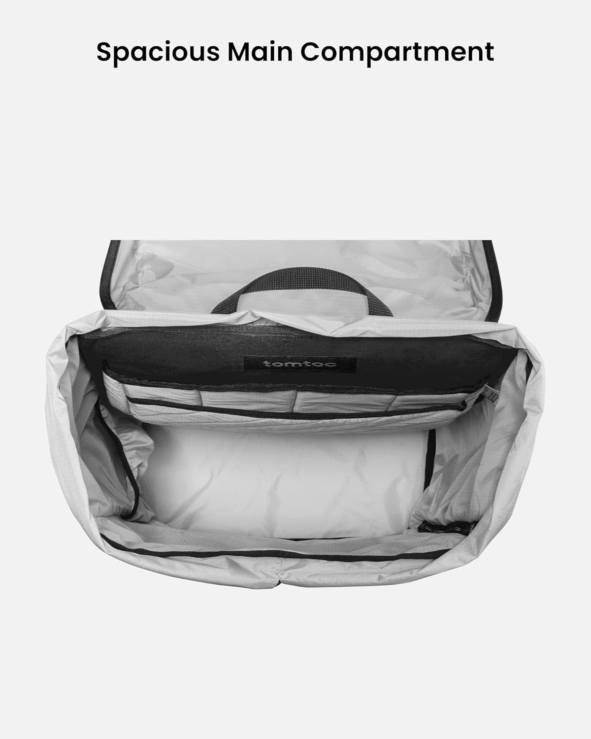 tomtoc Flap Laptop Backpack, Lightweight, Water-Resistant Casual Daypack, Durable Work-pack, Vintage Classic Rucksack for 13-15.6 Inch Laptop, perfect for Campus, Street, 22L Gray