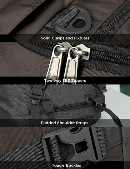 Ubon Large Duffel Bag Weekender Bags with Shoe Compartments 4-Way Sports Gym Backpack with Padded Straps Camping Traveling Duffle Bag