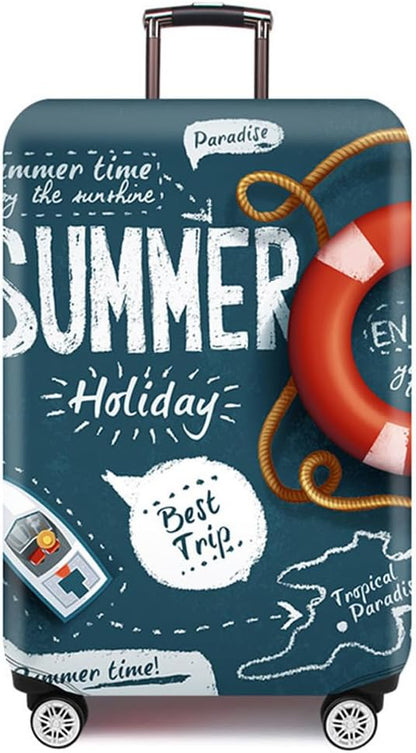 MosaiRudo Thicker Luggage Cover Elastic Suitcase Cover Protector Fits 18-32 Inch Suitcase Travel Accessories (TKM0095, S)