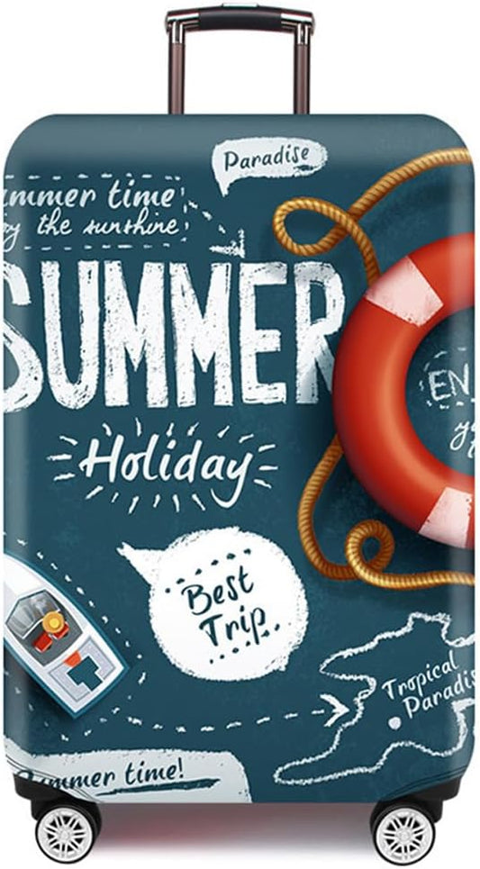 MosaiRudo Thicker Luggage Cover Elastic Suitcase Cover Protector Fits 18-32 Inch Suitcase Travel Accessories (TKM0095, M)