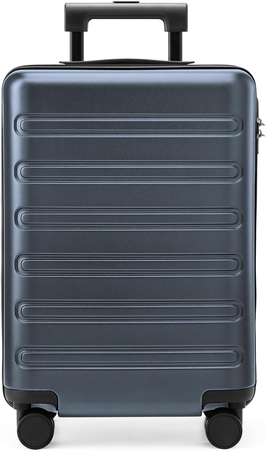 Carry on Luggage 22 X 14 X 9 Airline Approved, 20 Inch Luggage for 3-5 Days Travel, Double Spinner Wheels, 100% Hardshell PC, TSA Lock (09-Grey, Checked 28-Inch)