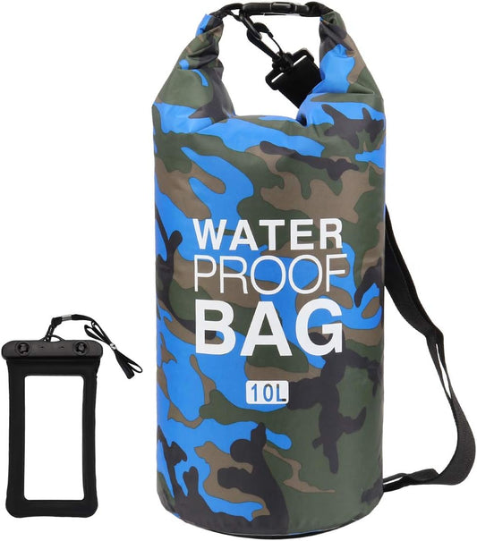 Waterproof Dry Bag 2L/5L/10L/15L/20L/30L, Roll Top Sack Keeps Gear Dry for Kayaking, Rafting, Boating, Swimming, Camping, Hiking, Beach, Fishing with Free Waterproof Phone Case