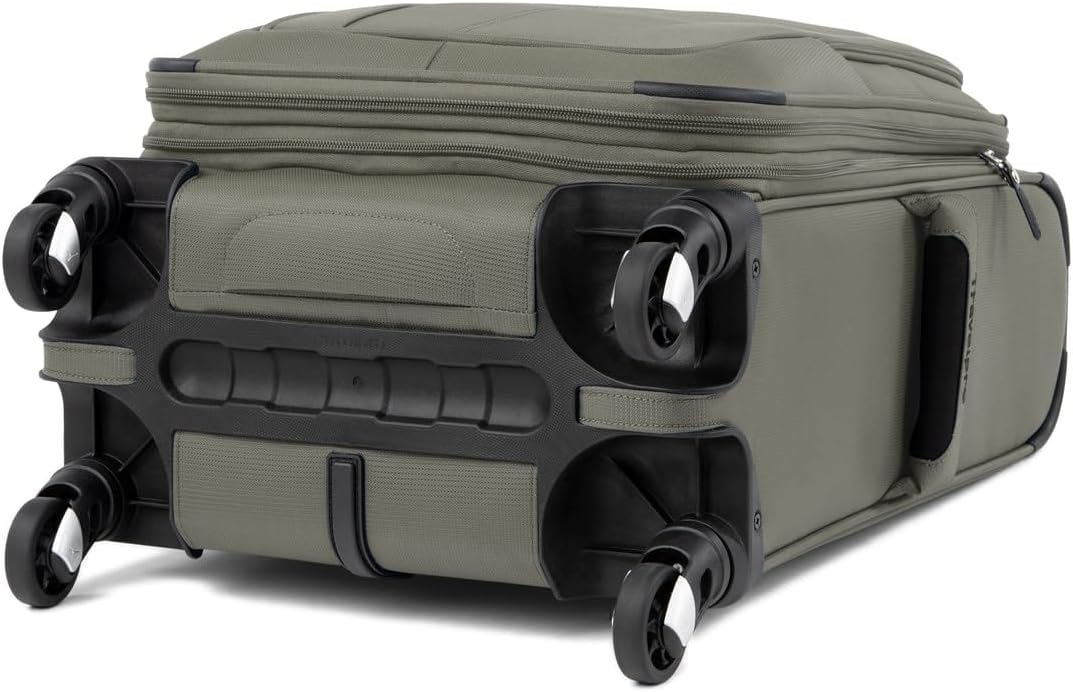Travelpro Maxlite 5 Softside Expandable Carry on Luggage with 4 Spinner Wheels, Lightweight Suitcase, Men and Women, Slate Green, Compact Carry on 20-Inch