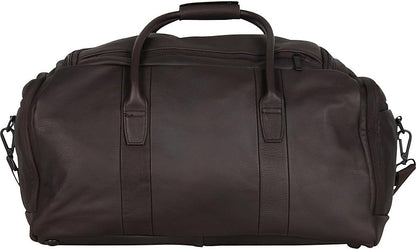 Kenneth Cole REACTION Duff Guy Colombian Leather 20" Single Compartment Top Load Travel Duffel Bag, Black