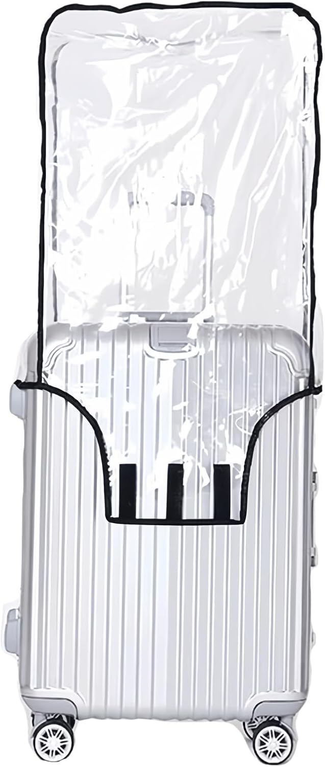 JenKin Luggage Protector Suitcase Cover PVC Waterproof Travel Suitcase Fits Most 20" to 30" (20" (13.8" L x 9.1" W x 20.9" H))