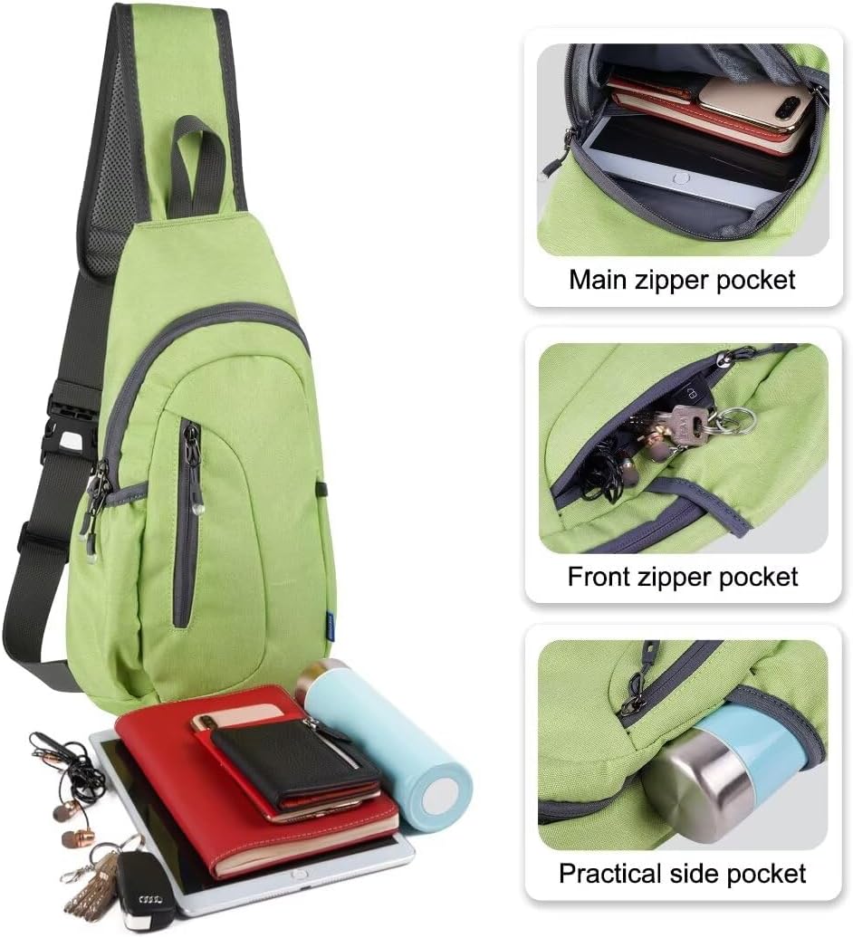 TITECOUGO Small Sling Bag, Lightweight Crossbody Backpack for Men Women, Shoulder Bag for Sports and Outdoor