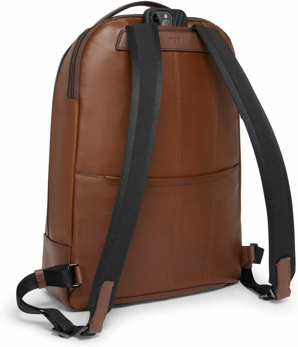 TUMI Harrison Warren Backpack - 15-Inch Laptop Backpack - Stylish Women's & Men's Backpack for Travel & Business - Cognac Leather