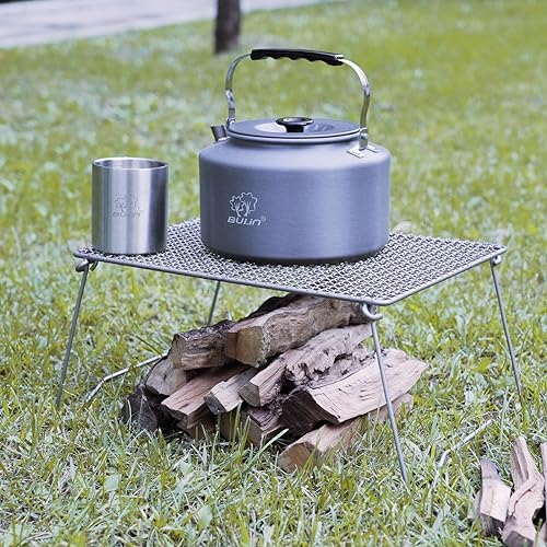 Bulin Camping Kettle, 2.2L Large Portable Camp Tea Coffee Pot With 2 Cups