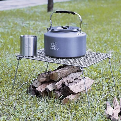 Bulin Camping Kettle, 2.2L Large Portable Camp Tea Coffee Pot With 2 Cups