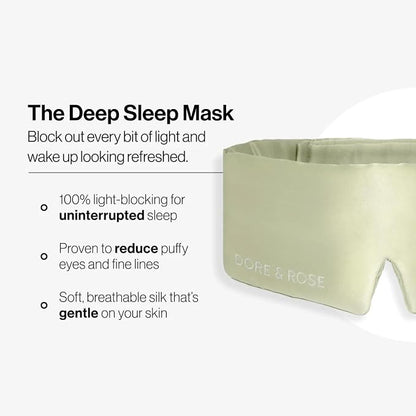 Dore & Rose Deep Sleep Mask Light Blocking, 23 Momme Mulberry Silk Eye Mask - Image 5
