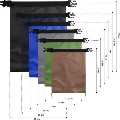 Shappy Waterproof Dry Bag Set 6 Sizes Lightweight Sacks and Long Adjustable Shoulder Strap Outdoor Water Proof Keep Gear Dry Bag Stuff Sacks for Backpacking, Boating, Hiking, Camping