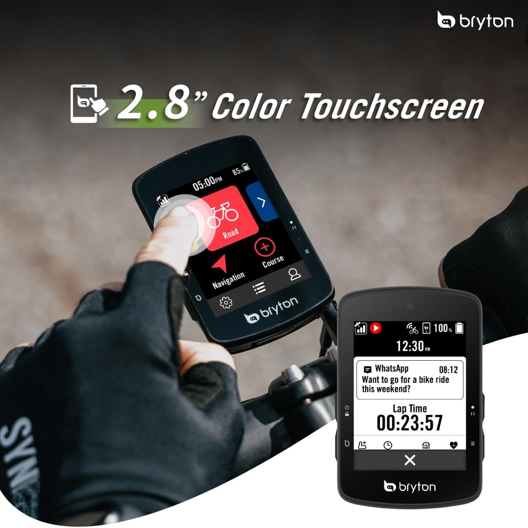Bryton Rider S510 2.8 Inch Color LCD Touchscreen GPS Bike/Cycling Computer, Offline USA Map, Compatible with Bike Radar, 30hrs Long Battery Life, Navigation with Turn-by Turn Follow Track Waterproof