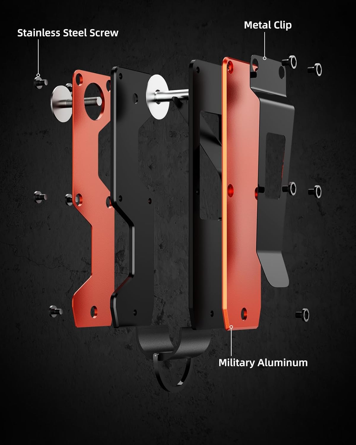 Key Organizer Compact Key Holder Metal Key Chain Minimalist key case key holder for keychain Secures 1-5 Keys