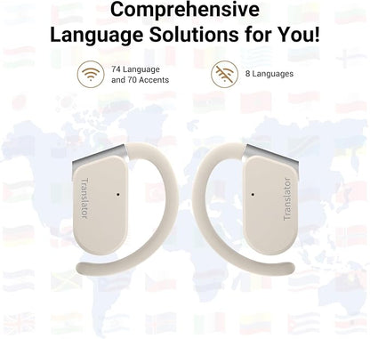 M9 AI Language Translator Earbuds Open-Ear Headphones Support 144 Languages & - Image 2