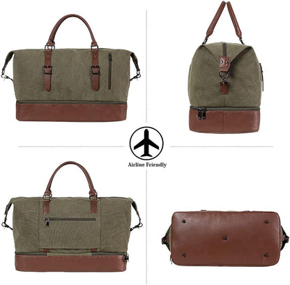 Weekender Overnight Bag Carry On Bag Travel Bag with Shoe Pouch