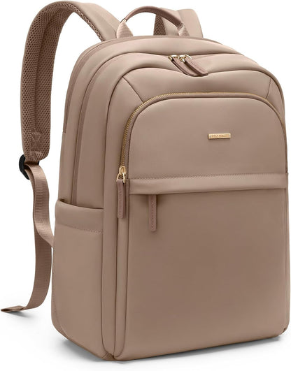 Travel Backpack for Women Personal Carry On Bag Business Weekender Hiking Multilayer Laptop Bag,16 Inch,Brown