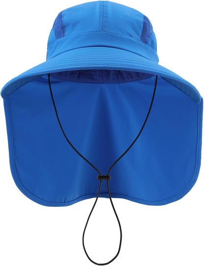 Home Prefer UPF 50+ Sun Hats for Men Women Wide Brim Fishing Hat with Neck Flap UV Protection Sunblock Safari Bucket Hat