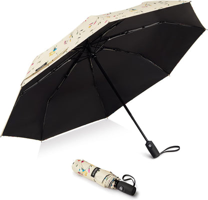 G4Free UPF 50+ UV Protection Large Travel Umbrella 42/46 Inch Auto Open Close Windproof Sun Blocking Umbrella